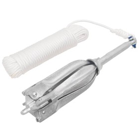 Ancla plegable con cuerda hierro maleable plateado 10 kg de vidaXL, Anclas - Ref: Foro24-94279, Precio: 115,59 €, Descuento: %