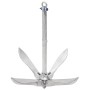 Ancla plegable con cuerda hierro maleable plateado 10 kg de vidaXL, Anclas - Ref: Foro24-94279, Precio: 115,59 €, Descuento: %