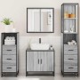 Set de muebles de baño 4 pzas madera contrachapada gris sonoma