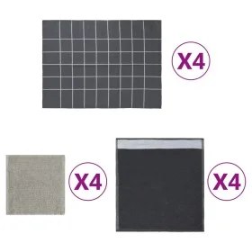 Juego de paños 12 unidades algodón gris de vidaXL, Toallas - Ref: Foro24-136295, Precio: 28,46 €, Descuento: %