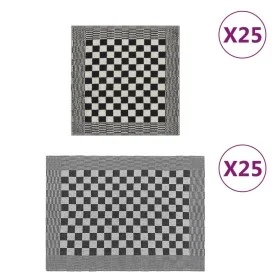 Set Tücher 50 Stück aus schwarzer und weißer Baumwolle von vidaXL, Handtücher - Ref: Foro24-136293, Preis: 80,61 €, Rabatt: %
