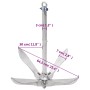 Ancla plegable con cuerda hierro maleable plateado 12 kg de vidaXL, Anclas - Ref: Foro24-94280, Precio: 130,30 €, Descuento: %