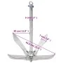 Klappanker mit Seil Silber Temperguss 12 kg von vidaXL, Anker - Ref: Foro24-94280, Preis: 122,61 €, Rabatt: %