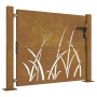 Corten steel garden gate grass design 105x105 cm by vidaXL, garden gates - Ref: Foro24-153227, Price: 156,27 €, Discount: %