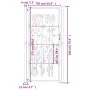 Gartentor aus Cortenstahl, Bambusdesign, 105 x 180 cm von vidaXL, Gartentore - Ref: Foro24-153188, Preis: 218,76 €, Rabatt: %