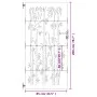 Gartentor aus Cortenstahl, Bambusdesign, 85 x 200 cm von vidaXL, Gartentore - Ref: Foro24-153237, Preis: 205,72 €, Rabatt: %