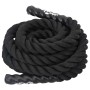 Cuerda de batalla poliéster negro 9 m 6,8 kg