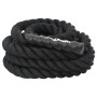Cuerda de batalla poliéster negro 9 m 6,8 kg de vidaXL, Accesorios de máquinas de cardio - Ref: Foro24-94266, Precio: 53,66 €