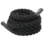 Cuerda de batalla poliéster negro 9 m 6,8 kg de vidaXL, Accesorios de máquinas de cardio - Ref: Foro24-94266, Precio: 53,66 €