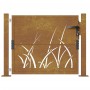 Gartentür Cortenstahl Gras Design 105x80 cm von vidaXL, Gartentore - Ref: Foro24-153172, Preis: 183,61 €, Rabatt: %