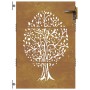 Puerta de jardín acero corten diseño árbol 85x150 cm