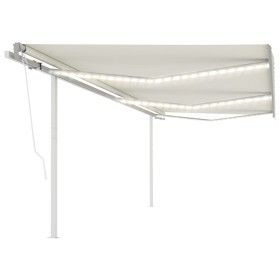 Automatisches Markisentuch mit Wind-LED-Sensor, 6x3,5 m in Creme. von vidaXL, Markisen - Ref: Foro24-3070092, Preis: 953,33 €...