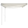 Toldo automático LED sensor de viento crema 6x3,5 m by vidaXL, Awnings - Ref: Foro24-3070092, Price: 953,33 €, Discount: %
