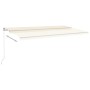 Toldo automático LED sensor de viento crema 6x3,5 m by vidaXL, Awnings - Ref: Foro24-3070092, Price: 953,33 €, Discount: %