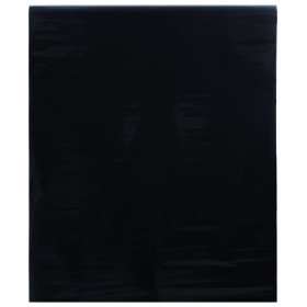 Lámina de ventana esmerilada estática PVC negro 45x500 cm