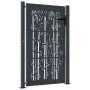 Anthracite gray steel garden gate with bamboo design 105x155 cm by vidaXL, garden gates - Ref: Foro24-153181, Price: 266,21 €...