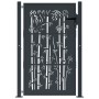 Puerta de jardín acero gris antracita diseño bambú 105x155 cm de vidaXL, Puertas de jardín - Ref: Foro24-153181, Precio: 266,...