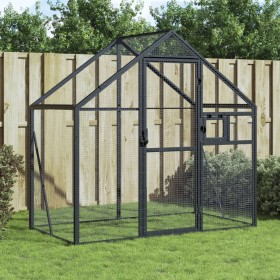 Pajarera de aluminio gris antracita 179x100x185 m de vidaXL, Pies y jaulas para pájaros - Ref: Foro24-152260, Precio: 424,56 ...