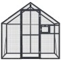 Anthrazitgraues Vogelhaus aus Aluminium 179x100x185 m von vidaXL, Füße und Vogelkäfige - Ref: Foro24-152260, Preis: 424,56 €,...