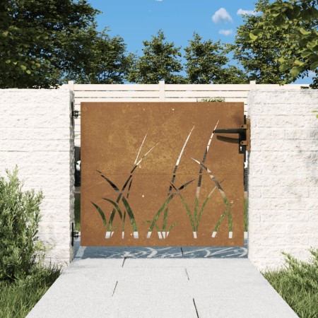 Gartentor aus Cortenstahl, Grasdesign, 85 x 100 cm von vidaXL, Gartentore - Ref: Foro24-153221, Preis: 108,22 €, Rabatt: %