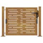 Puerta de jardín acero corten diseño cuadrado 105x105 cm