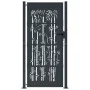 Puerta de jardín acero gris antracita diseño bambú 105x205 cm de vidaXL, Puertas de jardín - Ref: Foro24-153183, Precio: 317,...