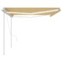 Automatic awning with wind sensor LED yellow and white 5x3.5 m by vidaXL, Awnings - Ref: Foro24-3070073, Price: 784,61 €, Dis...
