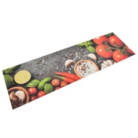 Waschbarer Küchenteppich aus Samt mit Gemüsemotiv, 45 x 150 cm von vidaXL, Fußmatten - Ref: Foro24-136537, Preis: 24,02 €, Ra...