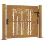 Puerta de jardín acero corten diseño bambú 105x80 cm de vidaXL, Puertas de jardín - Ref: Foro24-153184, Precio: 138,81 €, Des...