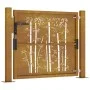 Puerta de jardín acero corten diseño bambú 105x80 cm de vidaXL, Puertas de jardín - Ref: Foro24-153184, Precio: 135,85 €, Des...