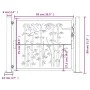 Puerta de jardín acero corten diseño bambú 105x80 cm de vidaXL, Puertas de jardín - Ref: Foro24-153184, Precio: 135,85 €, Des...