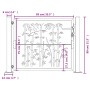 Puerta de jardín acero corten diseño bambú 105x80 cm de vidaXL, Puertas de jardín - Ref: Foro24-153184, Precio: 138,81 €, Des...
