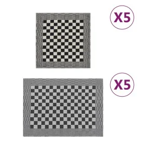 Set of 10 black and white cotton cloths by vidaXL, Towels - Ref: Foro24-136291, Price: 22,49 €, Discount: %