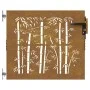 Puerta de jardín acero corten diseño bambú 85x75 cm de vidaXL, Puertas de jardín - Ref: Foro24-153232, Precio: 103,73 €, Desc...