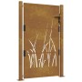 Puerta de jardín acero corten diseño hierba 105x155 cm