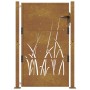 Corten steel garden gate grass design 105x155 cm by vidaXL, garden gates - Ref: Foro24-153175, Price: 191,43 €, Discount: %