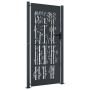 Puerta de jardín acero gris antracita diseño bambú 105x180 cm