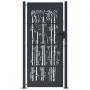 Anthracite gray steel garden gate with bamboo design 105x180 cm by vidaXL, garden gates - Ref: Foro24-153182, Price: 269,14 €...
