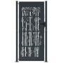 Puerta de jardín acero gris antracita diseño bambú 105x180 cm
