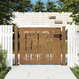 Corten steel garden gate bamboo design 105x105 cm by vidaXL, garden gates - Ref: Foro24-153239, Price: 151,64 €, Discount: %
