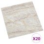 Tarimas de suelo autoadhesivas 20 uds PVC beige 1,86 m²