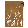 Puerta de jardín acero corten diseño hierba 85x125 cm