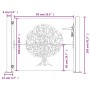 Puerta de jardín acero corten diseño árbol 105x105 cm von vidaXL, Gartentore - Ref: Foro24-153215, Preis: 185,18 €, Rabatt: %