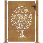 Gartentor aus Cortenstahl, Baumdesign, 105 x 130 cm von vidaXL, Gartentore - Ref: Foro24-153216, Preis: 196,49 €, Rabatt: %