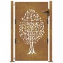 Puerta de jardín acero corten diseño árbol 105x155 cm de vidaXL, Puertas de jardín - Ref: Foro24-153163, Precio: 206,79 €, De...