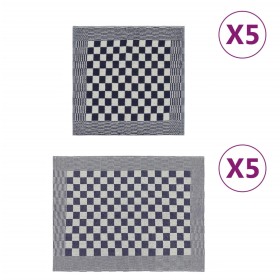 Set of 10 blue and white cotton cloths by vidaXL, Towels - Ref: Foro24-136288, Price: 30,70 €, Discount: %
