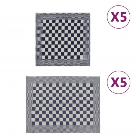 Set mit 10 blauen und weißen Baumwolltüchern von vidaXL, Handtücher - Ref: Foro24-136288, Preis: 30,23 €, Rabatt: %