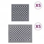Set mit 10 blauen und weißen Baumwolltüchern von vidaXL, Handtücher - Ref: Foro24-136288, Preis: 30,23 €, Rabatt: %