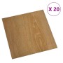 Tarimas de suelo autoadhesivas 20 uds PVC marrón 1,86 m²