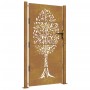 Puerta de jardín acero corten diseño árbol 105x205 cm de vidaXL, Puertas de jardín - Ref: Foro24-153219, Precio: 286,84 €, De...